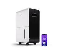 Klarstein DryFy Grand Smart 70L Deumidificatore, 70L/24h, Wi-Fi App, Serbatoio 8L, Timer 24h, Deumidificatore Portatile per Casa 60-90m², Allarme & Spegnimento Automatico, Bianco