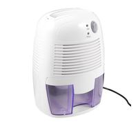 Deumidificatore Mini Elettrico USB 500ml per Casa, Bianco | Serbatoio da 500ml, ABS, Funzionamento ≤40 , Cavo USB Incluso, per Armadi e Piccoli Ambienti