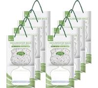 Deumidificatore sacchetto da appendere, 8 confezioni da 100 g, deumidificatore per armadio, bagno, cucina, cantina, auto, contro l'umidità, anti-muffa, deodorante (verde, 8)