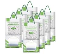 Deumidificatore sacchetto da appendere, 8 confezioni da 95 g, deumidificatore per armadio, bagno, cucina, cantina, auto, contro l'umidità, anti-muffa, deodorante (verde, 8)