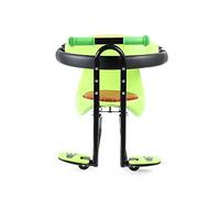 Deurqund Seggiolino anteriore per bicicletta per bambini, seggiolino anteriore con ringhiera di sicurezza, sedile regolabile e pedali, fino a 20 kg, per bambini 1-4 anni