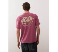 Deus Ex Machina - Debris - T-shirt rosa tinta in capo L
