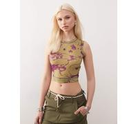 Deus Ex Machina - Kindness - Top senza maniche in rete multicolore M