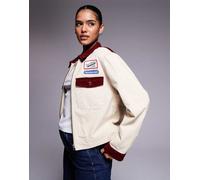 Deus Ex Machina - Lyon - Giacca trucker naturale beige e marrone-Multicolore M