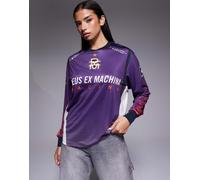 Deus Ex Machina - Renegade - Top a maniche lunghe stile biker viola M