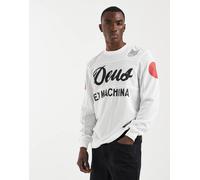 Deus Ex Machina - Saber Moto - Top a maniche lunghe in jersey bianco vintage L