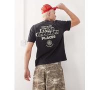 Deus Ex Machina - T-shirt grigia con stampa grafica Celestial Rod-Grigio XL