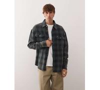 Deus Ex Machina - Too Busy - Camicia a maniche lunghe in flanella grigia e bianca-Multicolore M