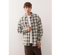 Deus Ex Machina - Too Busy - Camicia a maniche lunghe in flanella verde e nera-Multicolore 2XL