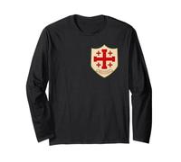Deus Lo Vult - Croce di Gerusalemme - Templare Maglia a Manica