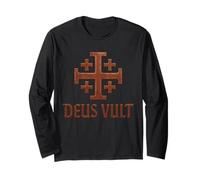 Deus Vult - Christian Warrior - Regno o Gerusalemme Maglia a Manica