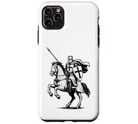 Deus Vult, crociato medievale a cavallo leggenda cattolica Custodia per iPhone 11 Pro Max