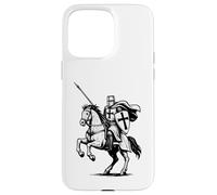 Deus Vult, crociato medievale a cavallo leggenda cattolica Custodia per iPhone 15 Pro Max