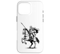 Deus Vult, crociato medievale a cavallo leggenda cattolica Custodia per iPhone 16 Pro Max