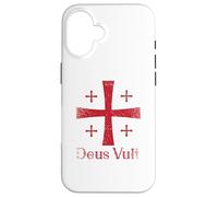 Deus Vult Dio vuole Cavaliere Templare Latino Custodia per iPhone 16