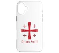 Deus Vult Dio vuole Cavaliere Templare Latino Custodia per iPhone 16 Plus