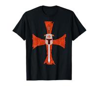 Deus Vult Dio Vuole Esso Crociata Cavaliere Medioevo Maglietta