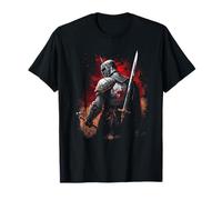Deus vult medievale cavaliere templare crociato Maglietta