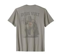 Deus Vult - Parola Latina Minimalista per la Storia- Indietro Maglietta
