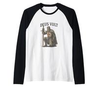 Deus Vult - Parola latina minimalista per la storia Maglia con Maniche Raglan