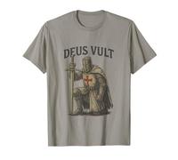 Deus Vult - Parola Latina Minimalista per la Storia Maglietta