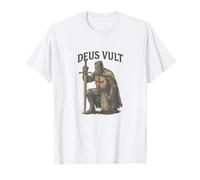 Deus Vult - Parola latina minimalista per la storia Maglietta