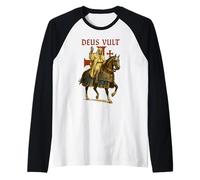 Deus Vult: Re Baldovino IV - Regno di Gerusalemme Maglia con Maniche Raglan