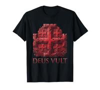 Deus Vult T-Shirt Cavalieri Templari Crociati Chiesa Maglietta