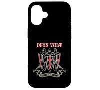 Deus Vult Templare Cavalieri Regno Di Gerusalemme Vintage Custodia per iPhone 16