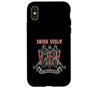 Deus Vult Templare Cavalieri Regno Di Gerusalemme Vintage Custodia per iPhone X/XS