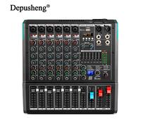 Deusheng PA6 Mixer Audio a 6 canali Console di missaggio Audio 48V professionale USB PC Play Record Podcast trasmissione in diretta