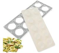 Deuson 10 scomparti per ravioli, stampo per ravioli, stampo sicuro per ravioli, stampo per macer italiano, stampo per ravioli, forma floreale, utensile da taglio, pasta di carne per la casa