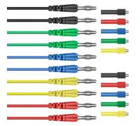 Deuson Kit di test magnetici, 15/18 pezzi, 30 V, 5 A, morbidi cavi di prova isolati con connettore magnetico, strumento per test diagnostici dell'accoppiamento auto (5 + 10, colore)