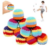 Deuson Palline da giocoliere, intrecciate a mano, morbide, per principianti, scuole, giochi di circo e attività all'aperto (12 pezzi)