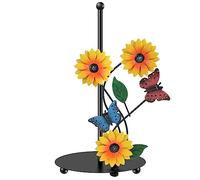 Deuson Sollel di Carta per Girasole per Asciugamano di Ferro Arte Girasole Rotolo Cucina Rotolo di Farfalla Life/Asciugamano di Carta Ape in Piedi per Asciugamano Decorativo per Asciugamano di Carta