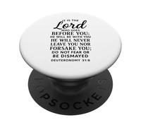 Deuteronomio 31:8 Il Signore ti precede la Bibbia Versetto Fede PopSockets PopGrip Adesivo
