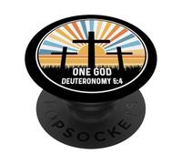 Deuteronomio 6:4 6 4 Dio Gesù Religioso Una Citazione Cristiana PopSockets PopGrip Adesivo