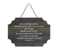 Deuteronomy 8:17 18 If You Start Thinking to Yourselfes, I Did All This. And All By Myself. I'm Rich, Targa rustica in legno da appendere, decorazione da parete per soggiorno, camera da letto, porta