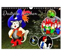 Deutsche Märchen (Wandkalender 2026 DIN A4 quer), CALVENDO Monatskalender: Figuren aus den Märchen der Gebrüder Grimm