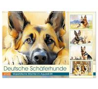 Deutsche Schäferhunde. Majestätische Wächter im Aquarell-Stil (Wandkalender 2026 DIN A3 quer), CALVENDO Monatskalender: Die beeindruckende Schönheit des Deutschen Schäferhundes in kunstvollen Bildern
