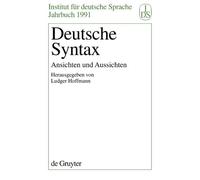 Deutsche Syntax (Copertina rigida) Jahrbuch Des Instituts Für Deutsche Sprache