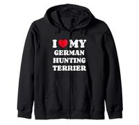 Deutscher Jagdterrier I Love My German Hunting Terrier Felpa con Cappuccio