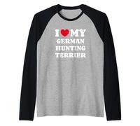Deutscher Jagdterrier I Love My German Hunting Terrier Maglia con Maniche Raglan