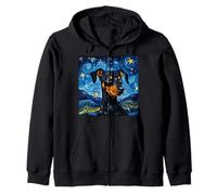 Deutscher Pinscher Notte Stellata Felpa con Cappuccio