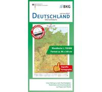 Deutschland auf einen Blick! Übersichtskarte 1:750 000 mit Aufhänger und Bestäbung: Übersichtskarte 1:750 000 mit Aufhänger und Bestäbung
