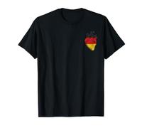 Deutschland Bandiera dell'orgoglio Tedesco Germania Cuore Maglietta