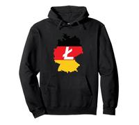Deutschland Litecoin German Flag Cryptocurrency Litecoin Ltc Felpa con Cappuccio