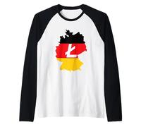 Deutschland Litecoin German Flag Cryptocurrency Litecoin Ltc Maglia con Maniche Raglan