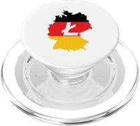 Deutschland Litecoin German Flag Cryptocurrency Litecoin LTC PopSockets PopGrip per MagSafe