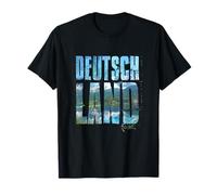 Deutschland Mountains and Lake Word Art - Germania Testo Maglietta